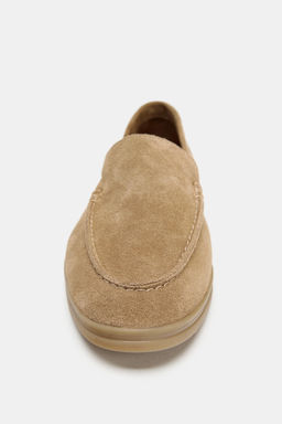 FLAT SPLIT SUEDE LOAFERS - Zara фото 12
