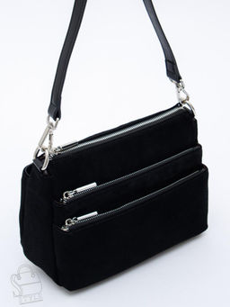 Сумка женская кожаная 8269PEF black Polina&Eiterou  в Новосибирске