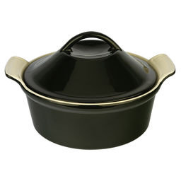 3834 GIPFEL Форма для запекания с крышкой MAJOLICA 28х25х16см. Материал: жаропрочная керамика. Цвет: темно-зеленый  фото 2