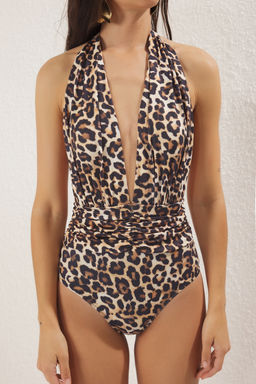 TRENDYOLMILLA Siyah Derin Dekolteli Buzgulu Regular Mayo TBESS22MA0100  фото 3