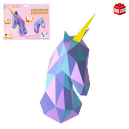 Полигональный конструктор Единорог, 8 листов