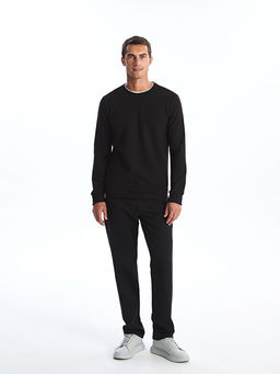 Bisiklet Yaka Uzun Kollu Erkek Sweatshirt