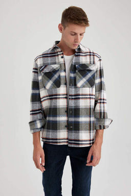 Рубашка Relax Fit с воротником-поло Lumberjack и длинными рукавами