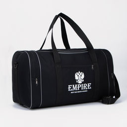 Сумка спортивная на молнии, 23 наружных кармана, длинный ремень, большой размер, чёрная