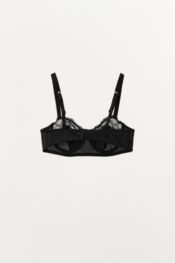 SUJETADOR AROS POINTELLE ENCAJE / Negro - Zara фото 6