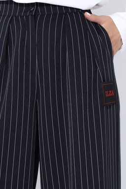 Брюки Верди (полоска/черника)