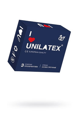 Презервативы Unilatex, extra strong, гладкие, 18 см, 5,4 см, 3 шт.