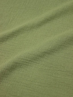 Муслин двухслойный с эффектом жатости цв.Светло-зеленый хаки, ш.1.4м, хлопок-100%, 110гр/м.кв