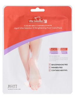 Маска-носочки для ног осветляющая с витамином В12 JIGOTT Vita Solution 12 Brightening Foot Care Pack, 10ml*2ea