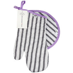 Кухонный комплект Лайн-3: прихватка-варежка 15х30см + прихватка 20х25см форма Капелька, рогожка 171г/м2, хлопок 100%, наполнитель - ватин 280г/м2, на пластмассовом подвесе, Домашняя мода (Россия)  фото 4