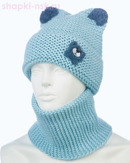 18-69-L Комплект для девочки флис (шапка+снуд) (48-52)