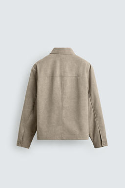 SOBRECAMISA EFECTO ANTE / Gris / Beige - Zara фото 8