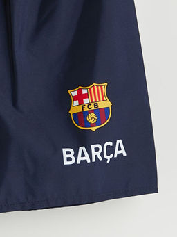 Beli Lastikli Barcelona Bask?l? Erkek ?ocuk Deniz ?ortu