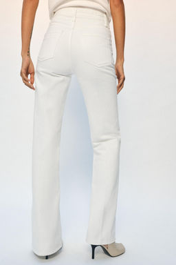 JEANS ZW COLLECTION FLARE TIRO ALTO / Blanco - Zara фото 3