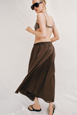 FALDA MIDI CAPA / Marr?n - Zara фото 5