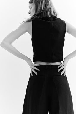 Chaleco de traje en mezcla lino - H&m фото 4