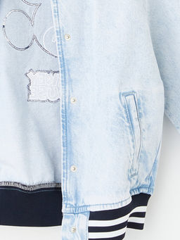 Mickey Mouse Nak??l? K?z ?ocuk Kolej Ceket - Waikiki фото 3