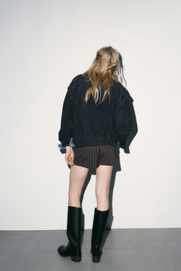 100% SUEDE LEATHER JACKET WITH POCKETS - Zara фото 13