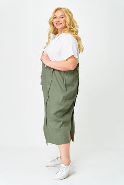 Платье Diamant 2072 хаки  фото 9