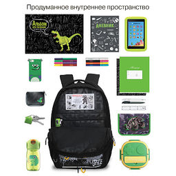 RB-659-1 Рюкзак школьный с картхолдером на держателе - Grizzly фото 19