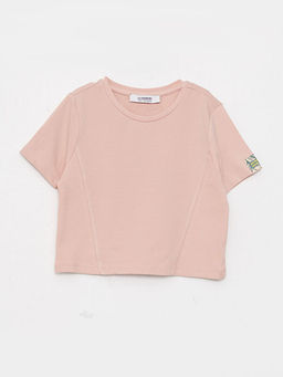 Bisiklet Yaka Basic K?sa Kollu K?z ?ocuk Ti??rt