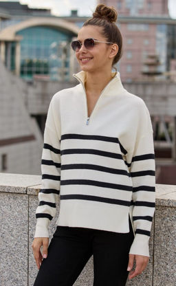 Джемпер F322-15115 white-black - Fine joyce фото 13