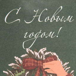 Цена за 5 шт. Пакет без ручек новогодний «С Новым годом», 10×19×7 см