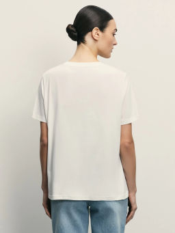 Базовая футболка с вышивкой / Zarina  фото 5