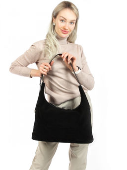 LACCOMA сумка АК3231-Ф-черный натуральная замша хлопок фото 2