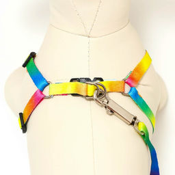 Комплект Радуга, капрон, поводок 120 х 1 см, ОГ 24-34 см, разноцветный - Пижон фото 4