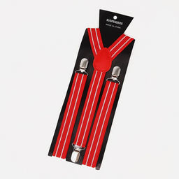 Подтяжки взрослые, ширина 2,5 см, цвет красный/белый - Simaland фото 3