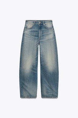 TRF MID-WAIST BAGGY BALLOON JEANS - Zara фото 8
