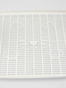 Туалет с сеткой, 44×33×11.5 см, бежевый, белый