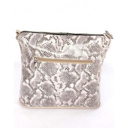 Сумка женская натуральная кожа ADEL-300 (отделка ИСК/КОЖА), 1 отд/плеч рем, серобежевый питон 264341 - Adelia фото 2