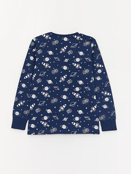 Bisiklet Yaka Bask?l? Uzun Kollu Erkek ?ocuk Pijama Tak?m? - Waikiki фото 3