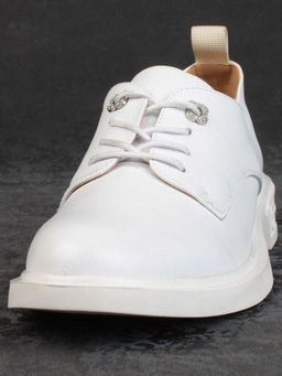 03-HP9962B WHITE Полуботинки женские (натуральная кожа)