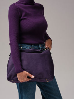 Замшевая сумка на плечо Deboro 30900 виноград