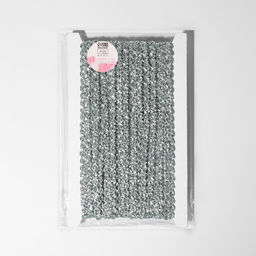 Тесьма декоративная, 6 мм, 10±1 м, цвет серебряный