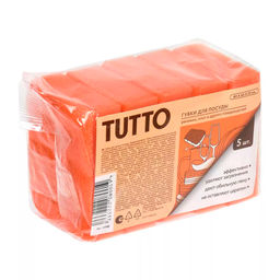 Набор губок для мытья посуды 5 шт.( 8*6*2,5см) оранжевые Tutto арт. 17785