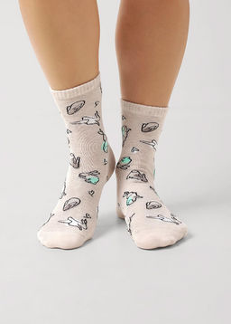 (CLE) Д2477 носки жен. фисташка