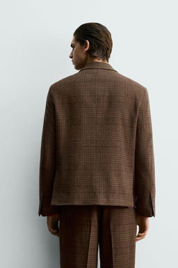 BOXY FIT CHECK SUIT BLAZER - Zara фото 3