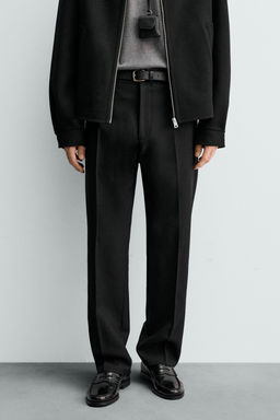 PANTAL?N CHINO 100% LANA ORIGINS / Negro - Zara фото 11