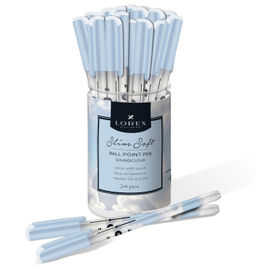 Цена за 2 шт. Ручка шариковая на масляной основе LOREX SOUND IN CLOUDS Slim Soft синяя 0,5 мм, ассорти к...