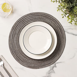 Салфетка сервировочная на стол Доляна Дуо, d=30 см, цвет коричневый  фото 6