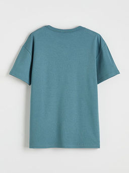 Yaz? Bask?l? Erkek ?ocuk Ti??rt