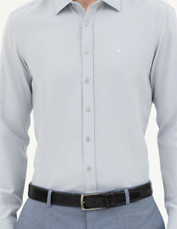 Gri Slim Fit Uzun Kollu G_mlek - Pierre cardin фото 6