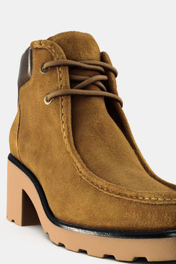 LACE-UP HEELED ANKLE BOOTS - Zara фото 7