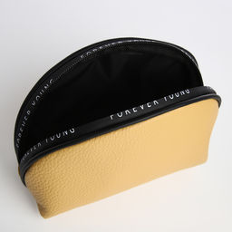 Косметичка-сумка п/ов L-б/н, 20*8*13, отд на молнии, под кожу, бежевый - Simaland фото 3