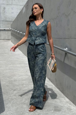 Брюки PRATA S037-Р синий