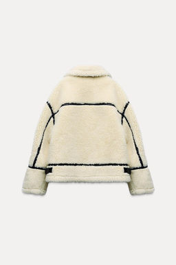 FAUX SHEARLING BIKER JACKET ZW COLLECTION - Zara фото 10